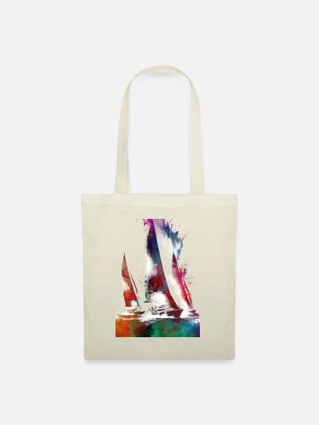 Segelsport Kunst #sailing - Stoffbeutel - Natur