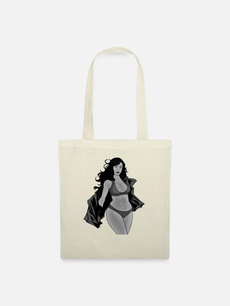 Bikini Girl S/W - Stoffbeutel - Natur