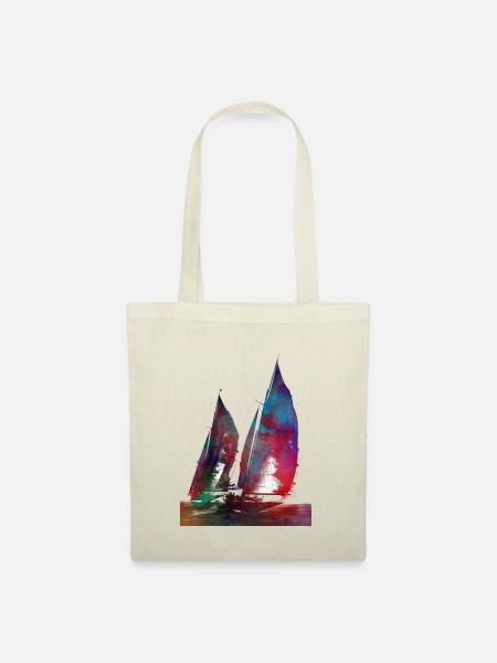 Segelsport Kunst #sailing - Stoffbeutel - Natur