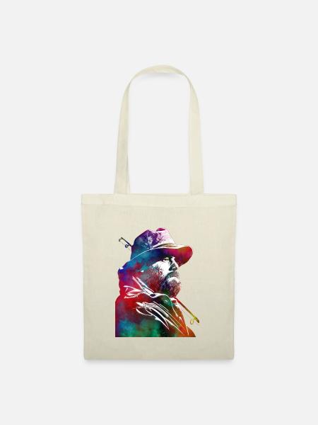 Angelsport Kunst #fishing - Stoffbeutel - Natur