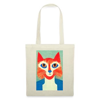 Retro Rock Cat - Tote Bag - nature - Front