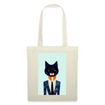 Busy Business Cat Retro - Tote Bag - nature - Front