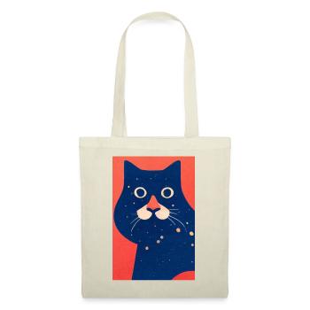 Cosmic Cat Retro - Stoffbeutel - Natur - Vorne