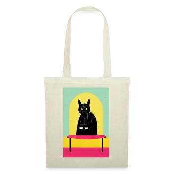 Dark Power Cat Retro - Stoffbeutel - Natur - Vorne