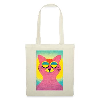 Hippie Chat Rétro - Sac en tissu - nature - Devant