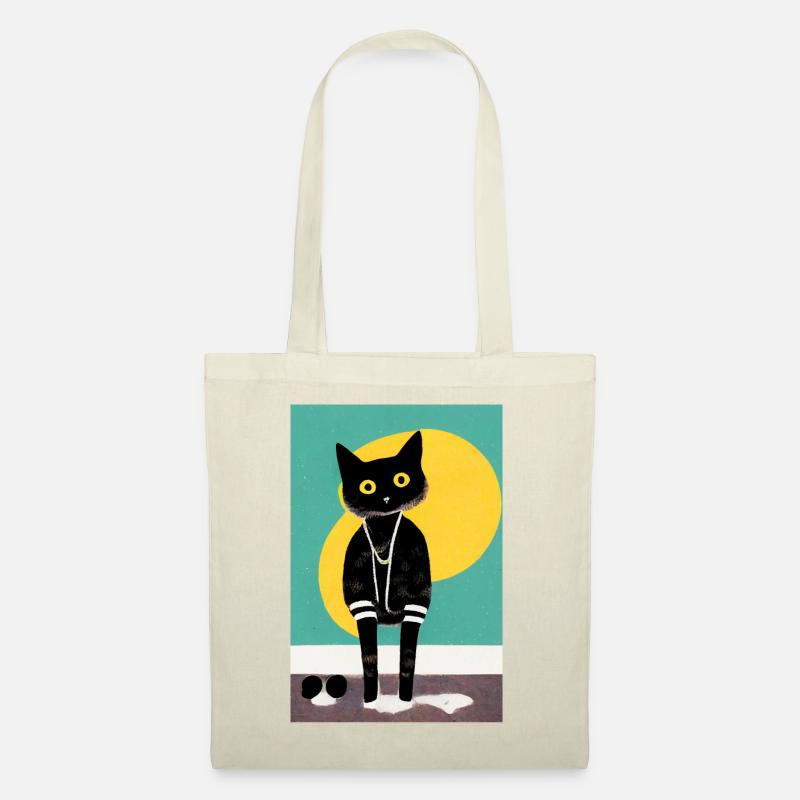 Street Kitten Retro - Stoffbeutel - Natur