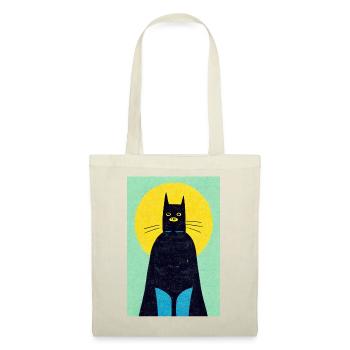 Rétro Chauve-souris Chat Rétro - Sac en tissu - nature - Devant