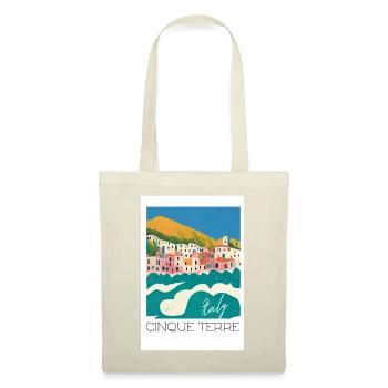 Cinque Terre Italy Travel Poster Retro - Tote Bag - nature - Front