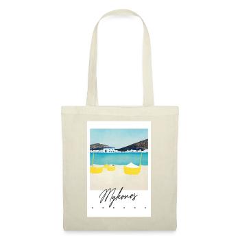 Mykonos Beach Affiche de voyage Grèce Rétro - Sac en tissu - nature - Devant
