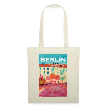 Rainy Day in Berlin Street Travel Poster Retro - Tote Bag - nature - Front