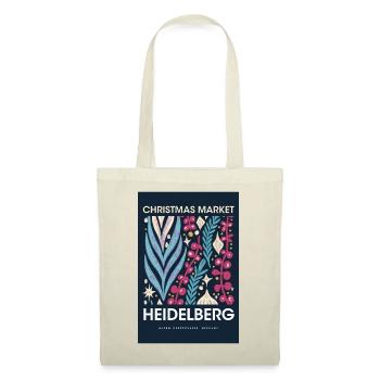 Christmas Market Heidelberg Poster Germany 1960 - Tote Bag - nature - Front