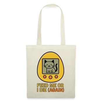 LCD pixel cat – Have to feed me! nineties - Tote Bag - nature - Front