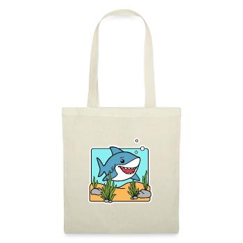 A little shark swims casually in comic style! - Tote Bag - nature - Front
