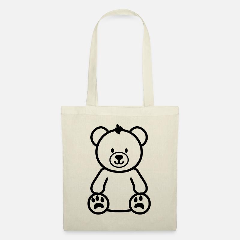 Teddybär - Stoffbeutel - Natur