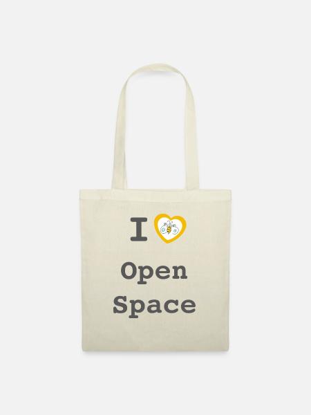 I love Open Space - Stoffbeutel - Natur