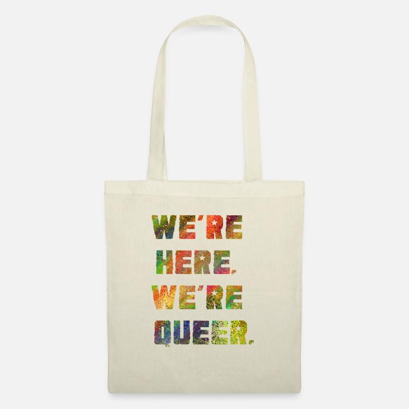 Wir sind da. Wir sind queer. - Stoffbeutel - Natur