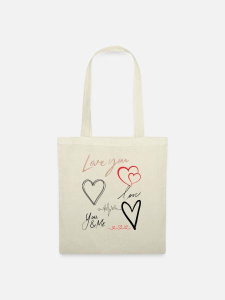 Design mit Liebe von R.St - Stoffbeutel - Natur