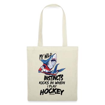 Hai spielt Eishockey - Stoffbeutel - Natur - Vorne
