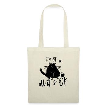 Chat drôle drôle - Sac en tissu - nature - Devant