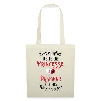 C'est compliqué d'être Une Princesse et Designer - Sac en tissu - nature - Devant