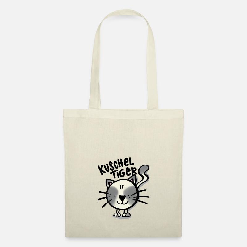 Katze Kuscheltiger - Stoffbeutel - Natur
