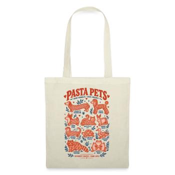 Pasta Pets Lustige Nudeltiere Hunde Katzen Humor - Stoffbeutel - Natur - Vorne