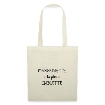 Mamounette la plus chouette - Sac en tissu - nature - Devant