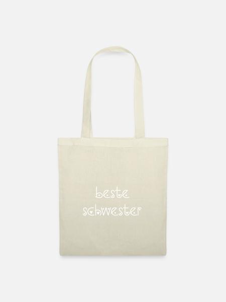 Beste Schwester - Stoffbeutel - Natur
