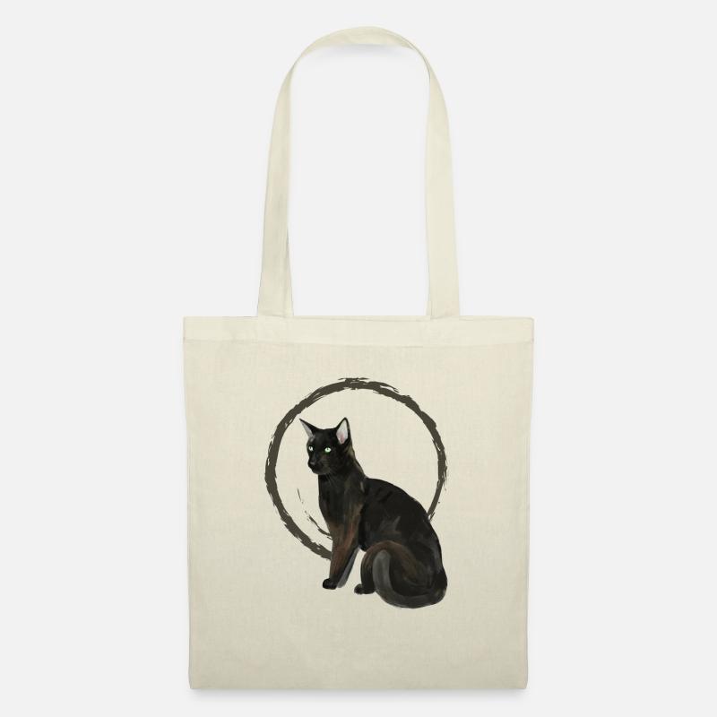 Chat noir Nelson 2 - Sac en tissu - nature