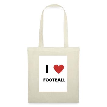 I LOVE FOOTBALL - Stoffbeutel - Natur - Vorne