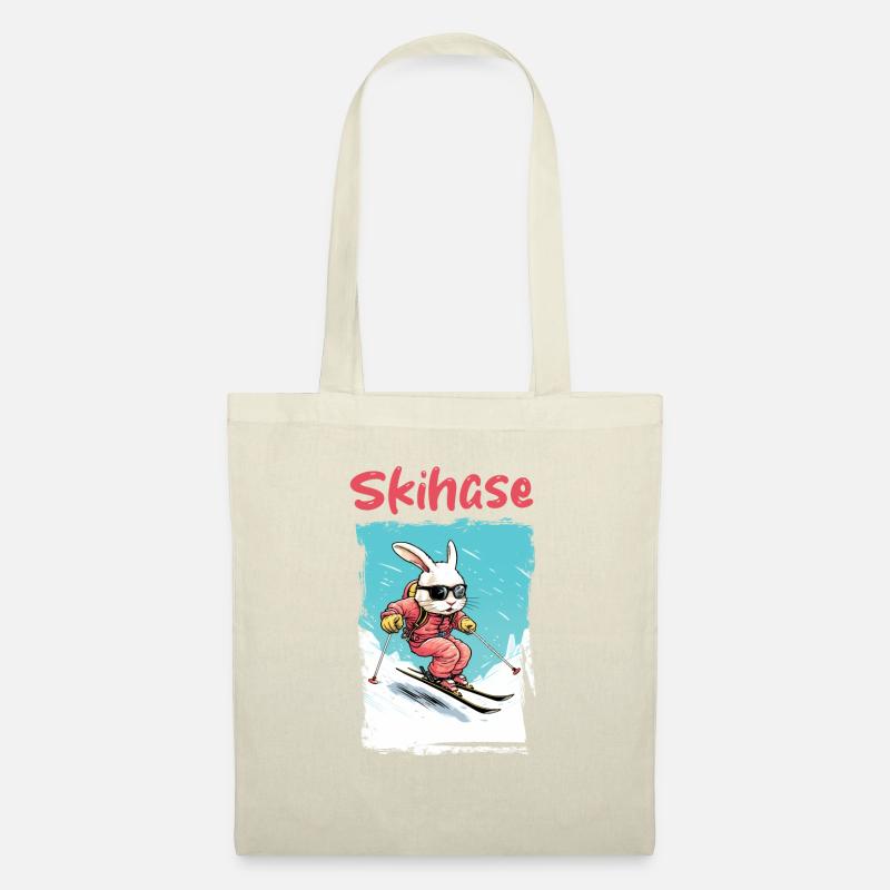 Skihase - Stoffbeutel - Natur