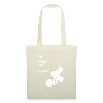Womens Barbell - Eat. Sleep. Lift!! Repeat. - Tote Bag - nature - Front