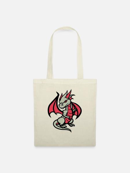 drache comic - Stoffbeutel - Natur