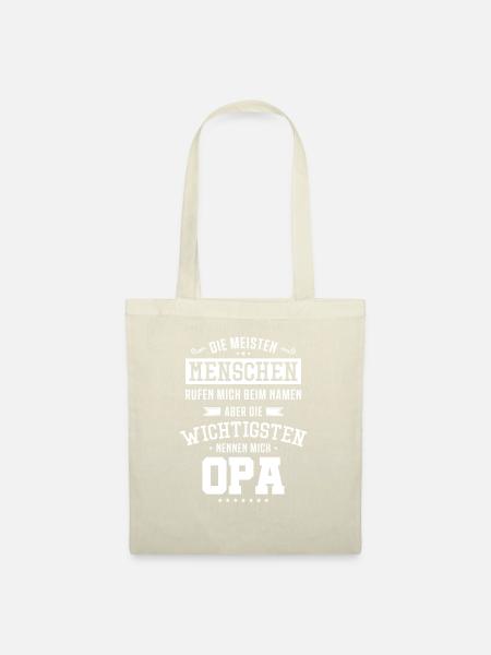 opa spruch familie namen - Stoffbeutel - Natur