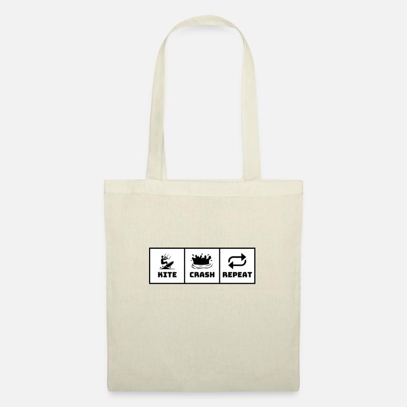Kite. Crash. Repeat. - White Background - Tote Bag - nature