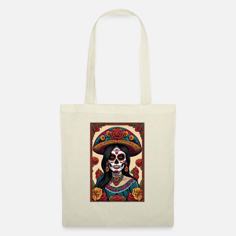Santa Muerte Tee - Stoffbeutel - Natur