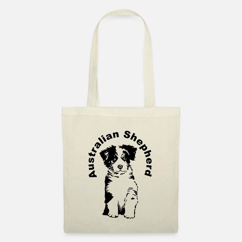 Australian Shepherd Welpe - Stoffbeutel - Natur