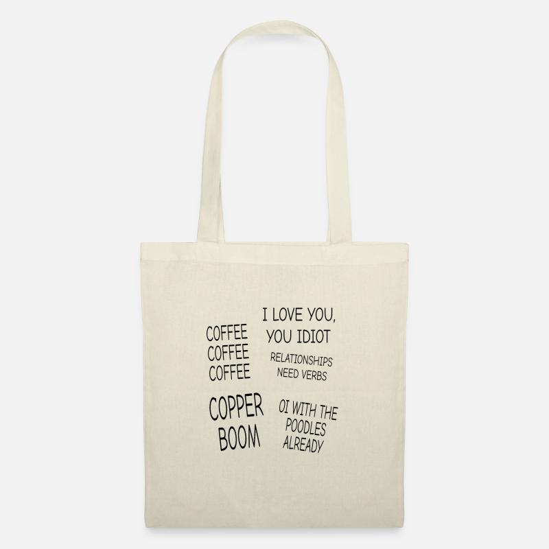 Coffee Coffee Coffee, Cooper Boom, Sticker Pack - Stoffbeutel - Natur