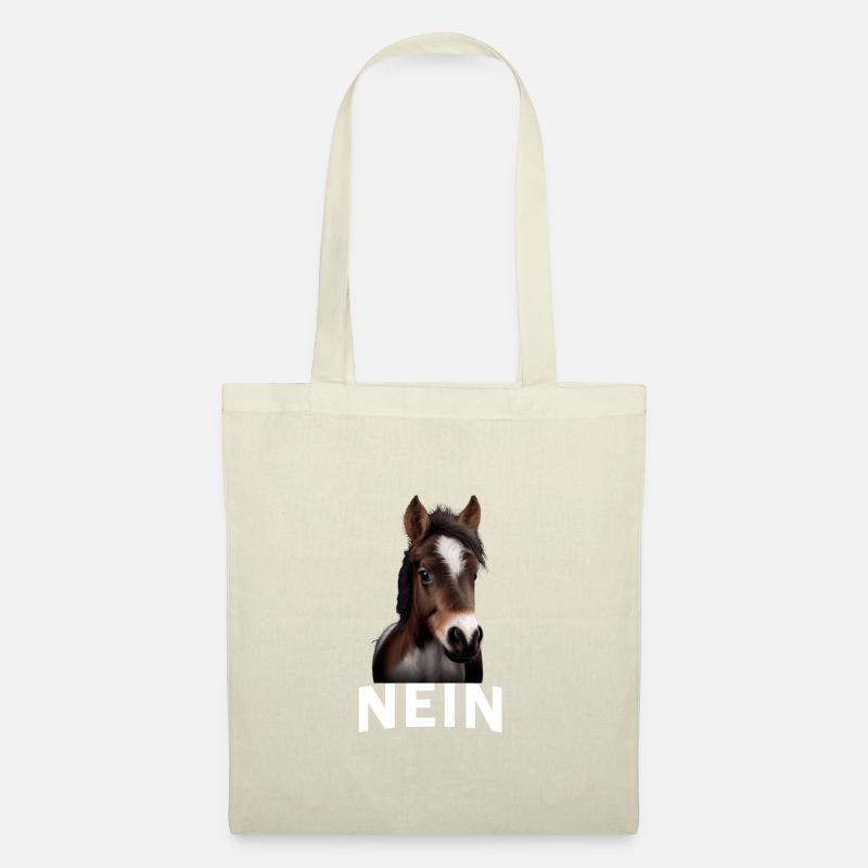 Statement Pferd, Nö Fun, Einfach Nö, Nein - Stoffbeutel - Natur