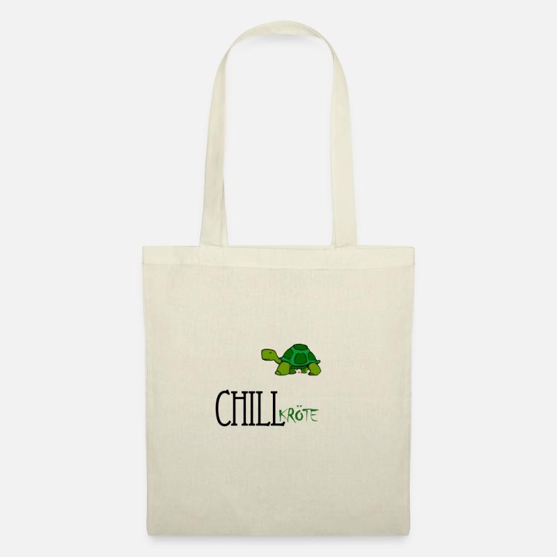 Chillkröte am Relaxen - Geschenk - chillen - Wort - Stoffbeutel - Natur