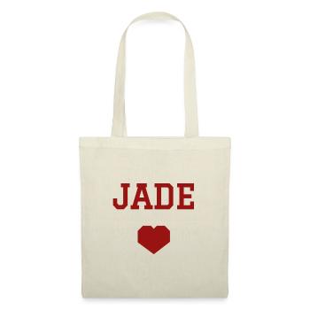 Jade cœur - Sac en tissu - nature - Devant