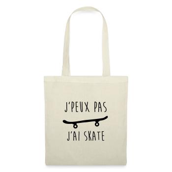 j'peux pas j'ai skate - Skateboard - Sac en tissu - nature - Devant