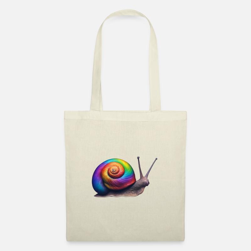 Bunte Schnecke 1 - Stoffbeutel - Natur