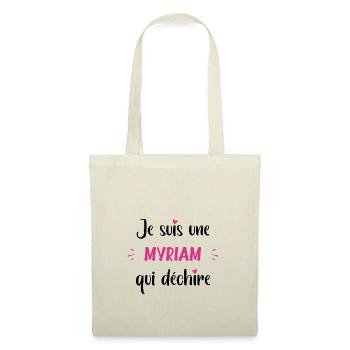 Je suis une myriam qui déchire - Sac en tissu - nature - Devant