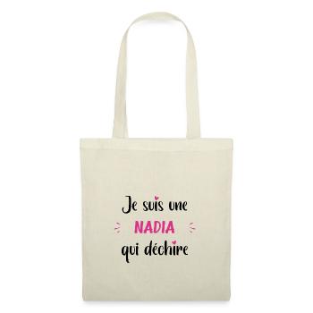 Je suis une nadia qui déchire - Sac en tissu - nature - Devant
