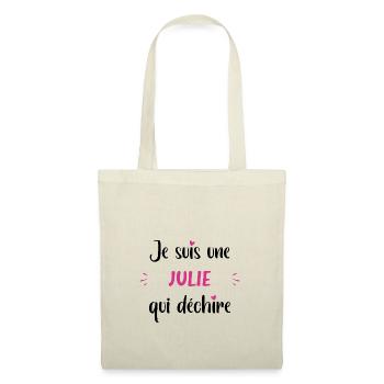 Je suis une julie qui déchire - Sac en tissu - nature - Devant