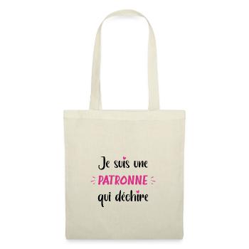 Je suis une patronne qui déchire - Sac en tissu - nature - Devant