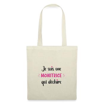 Je suis une monitrice qui déchire - Sac en tissu - nature - Devant