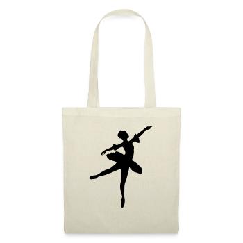 Vektor Balletttänzer Silhouette - Stoffbeutel - Natur - Vorne