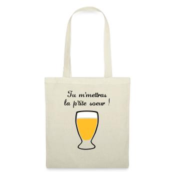 tu m'mettras la petite soeur - Sac en tissu - nature - Devant